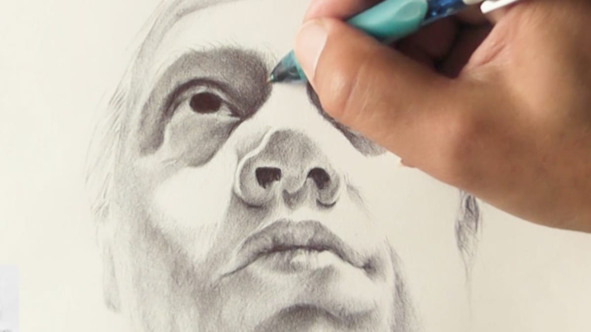 Draw a Ballpoint Portrait with Blending Virtuoso Robin Hilthouse