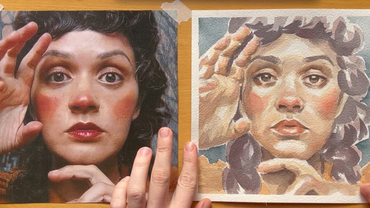 Paint an Autumnal Watercolor Portrait with Imola Dalma