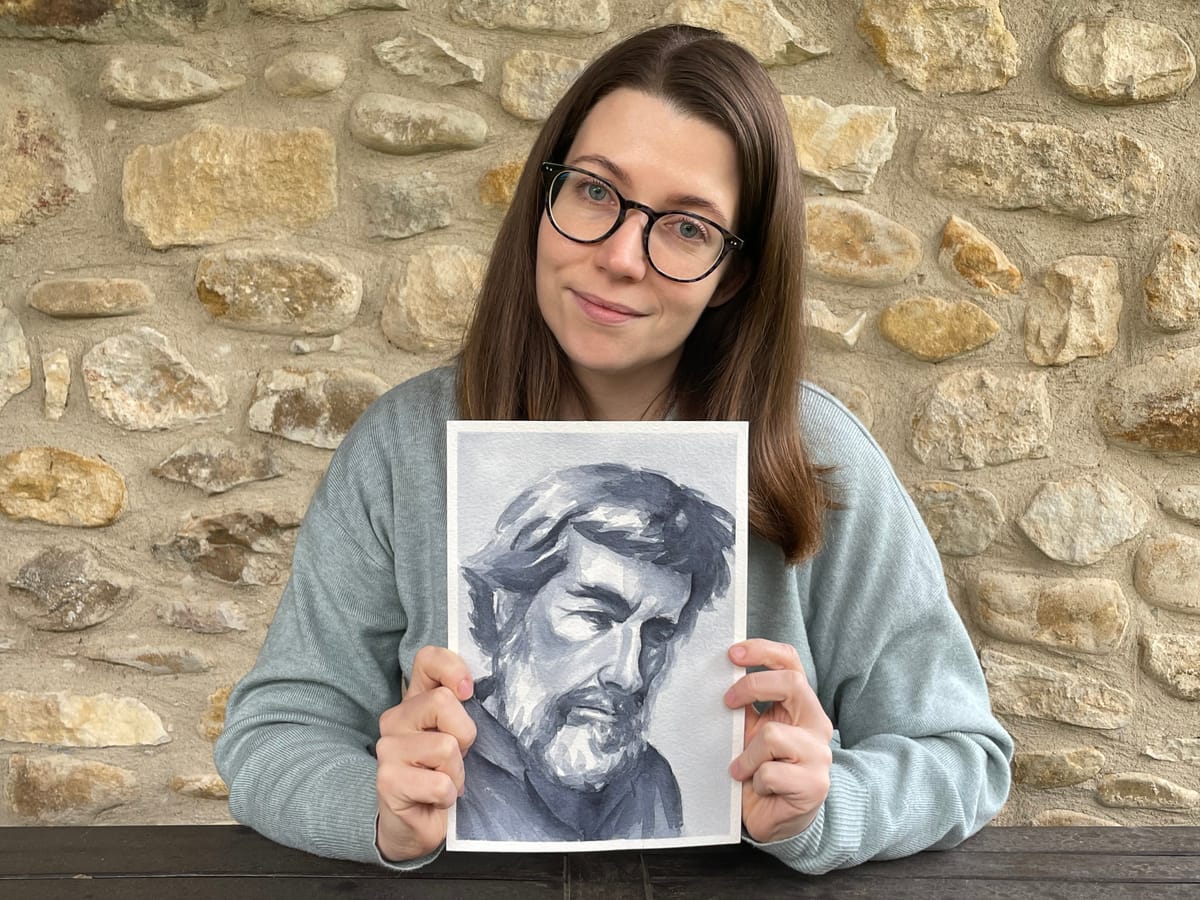 Monochromatic Magic: Paint a Watercolor Portrait with Imola Dalma