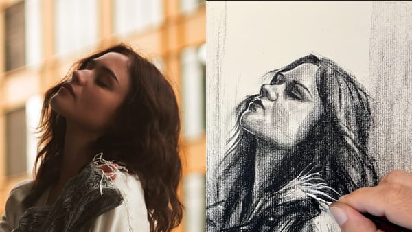 Draw a Dramatic Charcoal Portrait with Claudio Saes